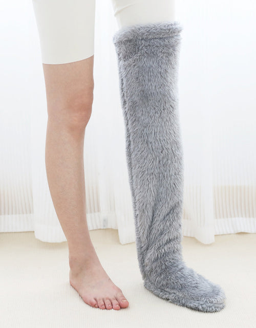 Load image into Gallery viewer, Over Knee High Fuzzy Long Socks Winter Warm Cold Leg Knee Joint Cold-Proof Stockings Home Floor Sleeping Socks
