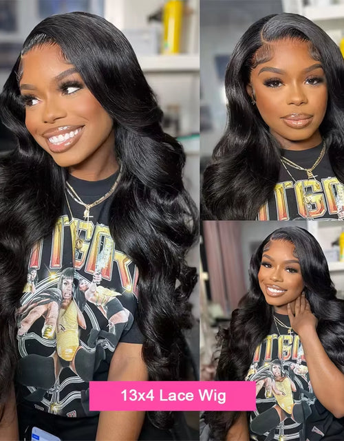 Load image into Gallery viewer, 200% Density HD Transparent Lace Body Wave 13X4 13X6 Frontal Lace Human Hair Wig 360 Lace Frontal Wig Pre Plucked 5X5 Lace Wig
