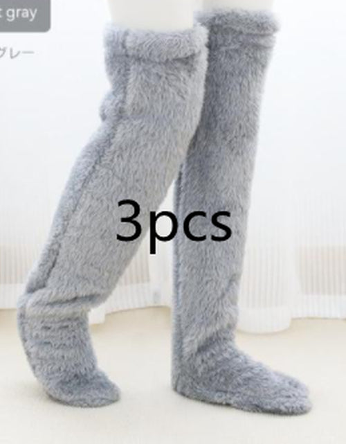 Load image into Gallery viewer, Over Knee High Fuzzy Long Socks Winter Warm Cold Leg Knee Joint Cold-Proof Stockings Home Floor Sleeping Socks
