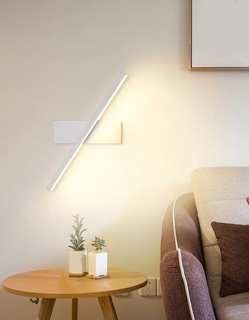 Load image into Gallery viewer, LED Wall Lamp Nordic Modern Minimalist Bedroom Bedside Lamp Creative Staircase Lamp Living Room Rotating Wall Lamp
