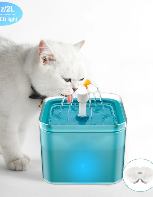 Load image into Gallery viewer, 67Oz/2L Automatic Cat Water Fountain-Water Fountains for Cats Indoor-Pet Water Fountain-Dispenser Bowl,Ultra Silent - Cat Drinking Fountain for Small Dogs
